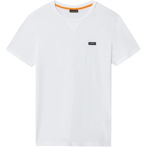 tekstylia Męskie T-shirty z krótkim rękawem Napapijri NP0A4G36 Biały