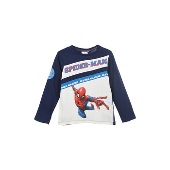 tekstylia Chłopiec T-shirty z długim rękawem TEAM HEROES  T SHIRT SPIDERMAN Marine / Biały