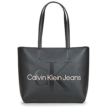 Torby Damskie Torby shopper Calvin Klein Jeans SCULPTED SHOPPER29 MONO Czarny