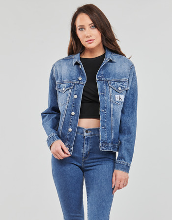 tekstylia Damskie Kurtki jeansowe Calvin Klein Jeans REGULAR ARCHIVE JACKET Niebieski / Jean