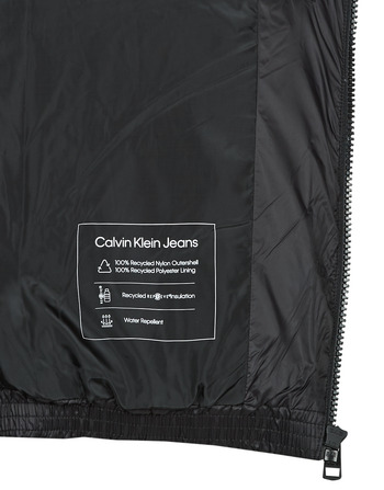 Calvin Klein Jeans BLOCKING NON-DOWN PUFFER JACKET Czarny / Biały