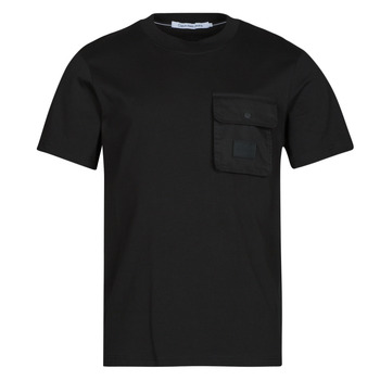 tekstylia Męskie T-shirty z krótkim rękawem Calvin Klein Jeans MIX MEDIA POCKET TEE Czarny