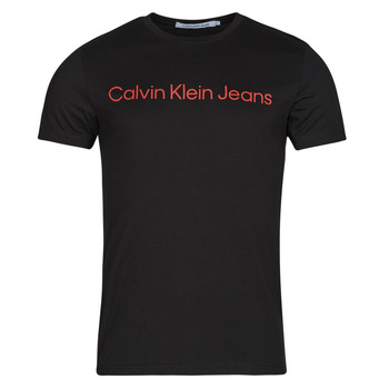 tekstylia Męskie T-shirty z krótkim rękawem Calvin Klein Jeans CORE INSTITUTIONAL LOGO SLIM TEE Czarny / Czerwony
