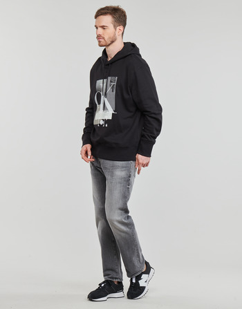 Calvin Klein Jeans CONNECTED LAYER LANDSCAPE HOODIE Czarny