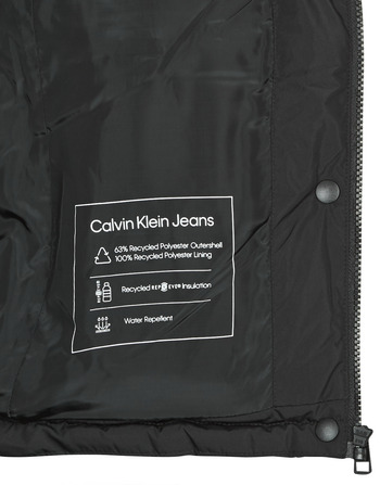 Calvin Klein Jeans MONOLOGO NON DOWN SHORT PUFFER Czarny