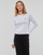 tekstylia Damskie T-shirty z długim rękawem Calvin Klein Jeans WOVEN LABEL RIB LONG SLEEVE Biały