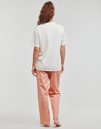 Calvin Klein Jeans SLEEP SET Beżowy / Różowy