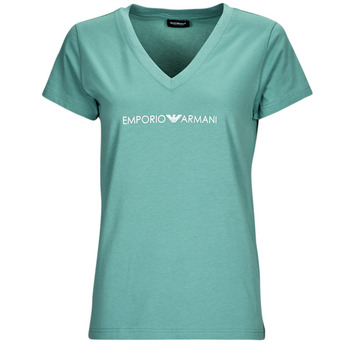 tekstylia Damskie T-shirty z krótkim rękawem Emporio Armani ICONIC LOGOBAND Niebieski