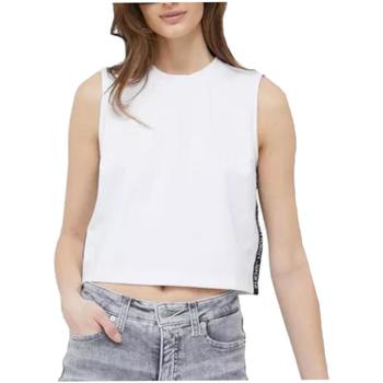 tekstylia Damskie T-shirty z krótkim rękawem Calvin Klein Jeans  Biały