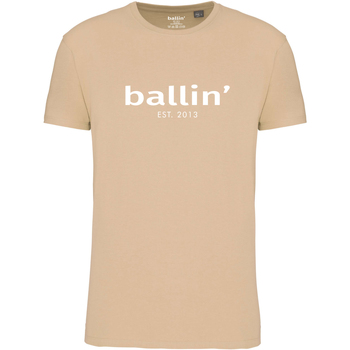 tekstylia Męskie T-shirty z krótkim rękawem Ballin Est. 2013 Regular Fit Shirt Beżowy