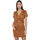 tekstylia Damskie Sukienki La Modeuse 65436_P151168 Brązowy
