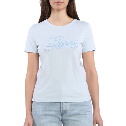 tekstylia Damskie T-shirty i Koszulki polo Guess W3GI36 I3Z14 Niebieski