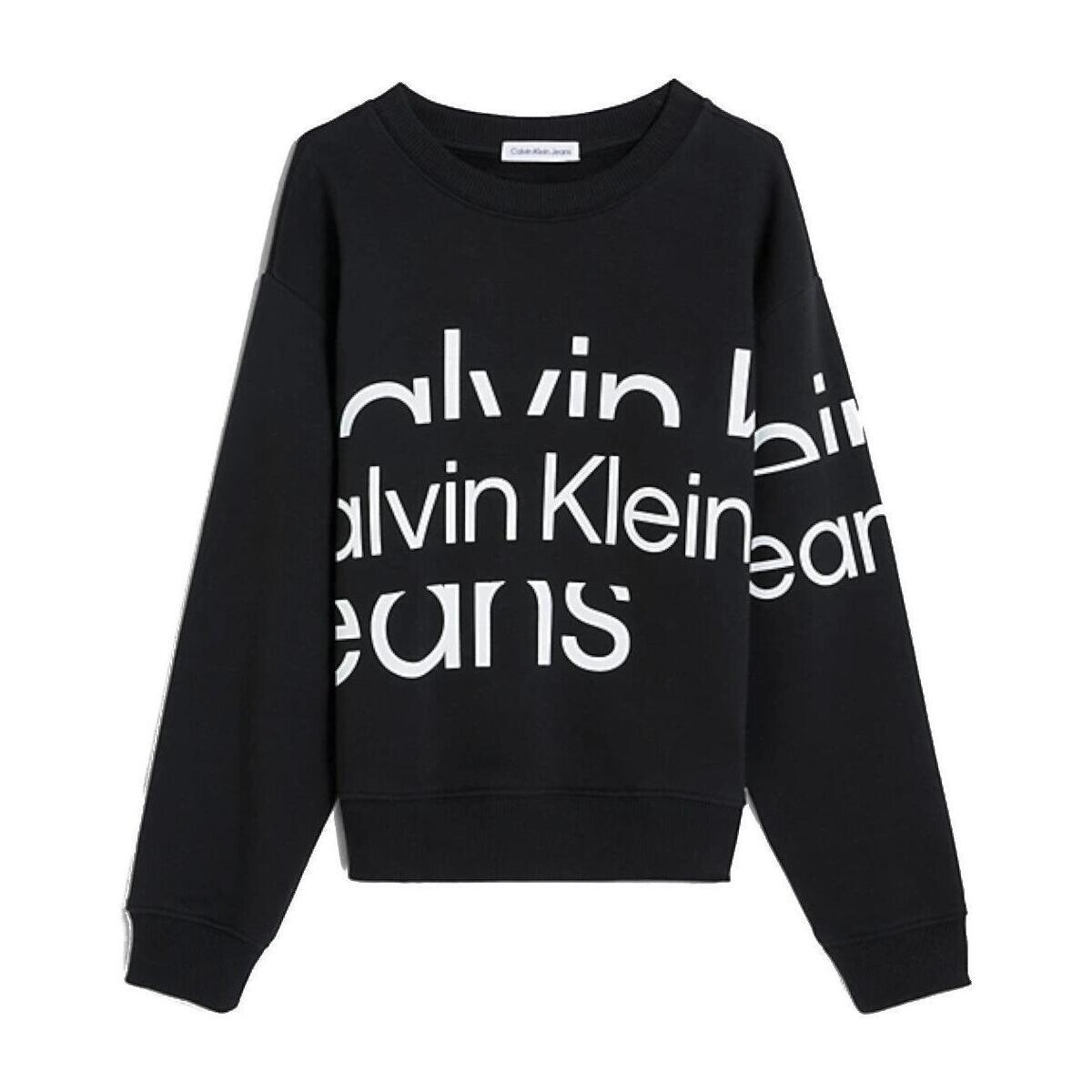 tekstylia Chłopiec Bluzy Calvin Klein Jeans  Czarny