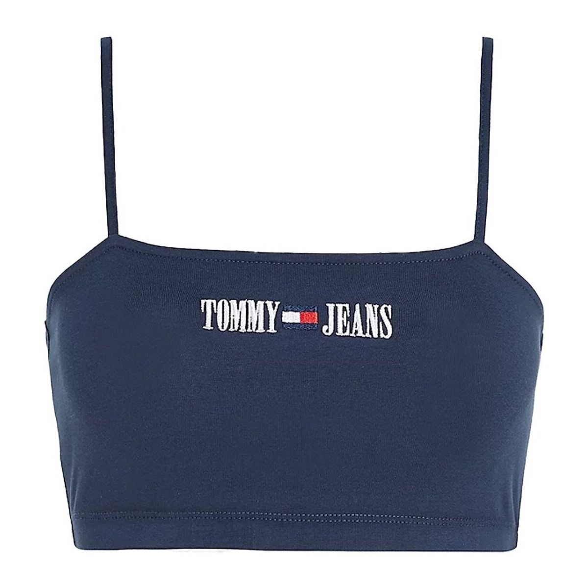 tekstylia Damskie Topy na ramiączkach / T-shirty bez rękawów Tommy Jeans DW0DW15458 Niebieski
