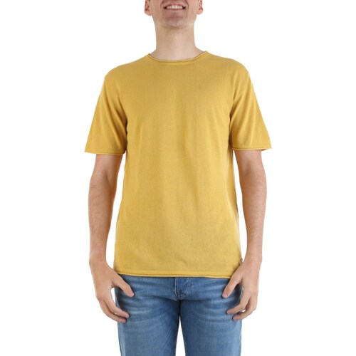 tekstylia Męskie T-shirty z krótkim rękawem Yes Zee M716-DH00 Żółty