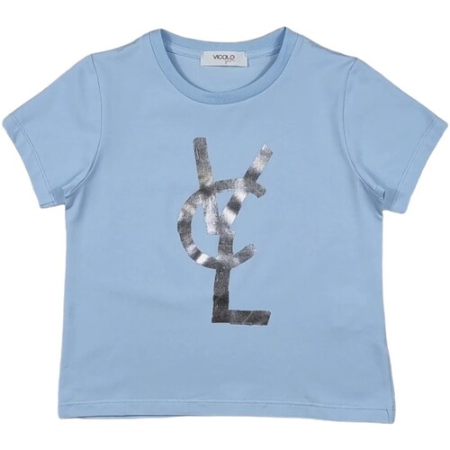 tekstylia Dziewczynka T-shirty z krótkim rękawem Vicolo 3146M0899 Niebieski