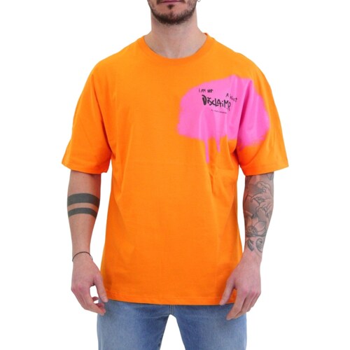 tekstylia Męskie T-shirty z krótkim rękawem Disclaimer 53426 Pomarańczowy