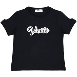 tekstylia Dziewczynka T-shirty z krótkim rękawem Vicolo 3146M0778 Czarny
