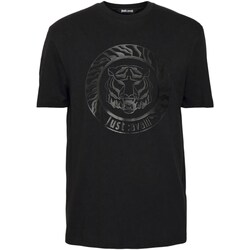 tekstylia Męskie T-shirty z krótkim rękawem Roberto Cavalli 74OBHF04-CJ200 Czarny
