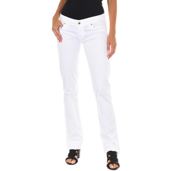 tekstylia Damskie Spodnie Met C011444-P084-001 Biały