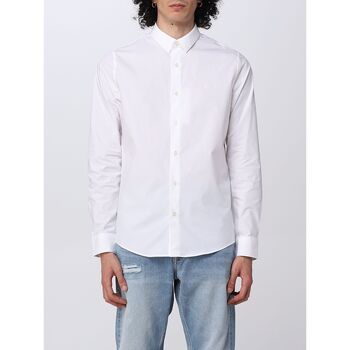 tekstylia Męskie Koszule z długim rękawem Calvin Klein Jeans J30J319065 YAF Biały