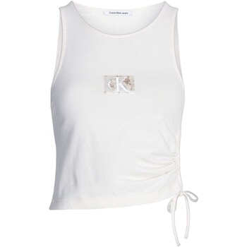 tekstylia Damskie Topy na ramiączkach / T-shirty bez rękawów Calvin Klein Jeans J20J221062 Biały