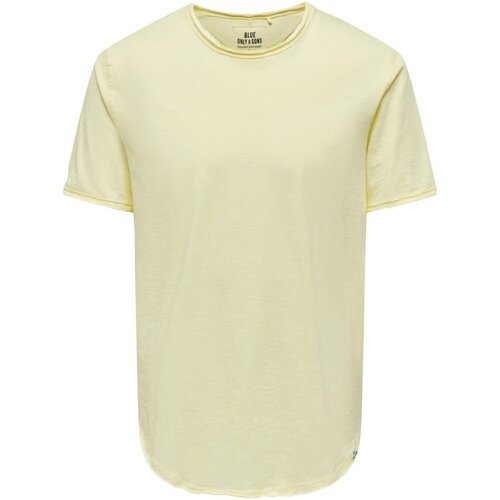 tekstylia Męskie T-shirty z krótkim rękawem Only&sons ONSBENNE LONGY SS TEE NF 7822 NOOS Żółty