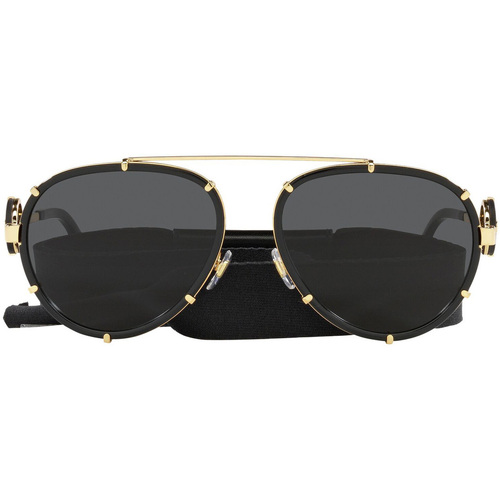 Zegarki & Biżuteria  okulary przeciwsłoneczne Versace Occhiali da Sole  VE2232 143887 con Laccio Czarny