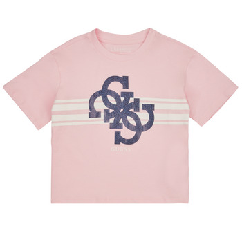 tekstylia Dziewczynka T-shirty z krótkim rękawem Guess J3YI36 Różowy