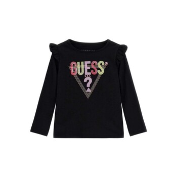tekstylia Dziewczynka T-shirty z długim rękawem Guess K3BI15 Czarny