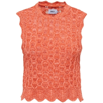 tekstylia Damskie Swetry Only Top Luna Life - Orange Peel Pomarańczowy