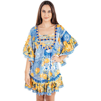 tekstylia Damskie Sukienki krótkie Isla Bonita By Sigris Krótka Sukienka Niebieski