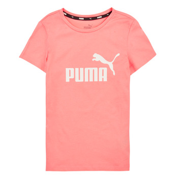 tekstylia Dziewczynka T-shirty z krótkim rękawem Puma ESS LOGO TEE G Różowy