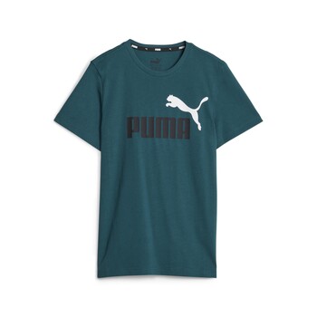 tekstylia Chłopiec T-shirty z krótkim rękawem Puma ESS+ 2 COL LOGO TEE B Zielony / Fonce
