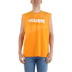 tekstylia Męskie T-shirty z krótkim rękawem Disclaimer 53650 Pomarańczowy