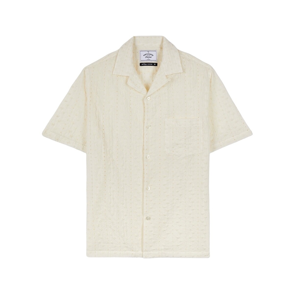 tekstylia Męskie Koszule z długim rękawem Portuguese Flannel Piros Shirt - Off White Biały