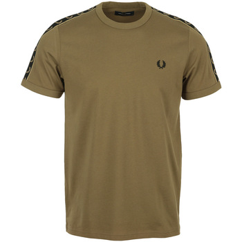 tekstylia Męskie T-shirty z krótkim rękawem Fred Perry Contrast Tape Ringer T-Shirt Brązowy