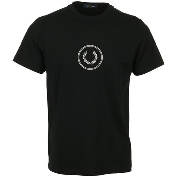Fred Perry Circle Branding T-Shirt Czarny