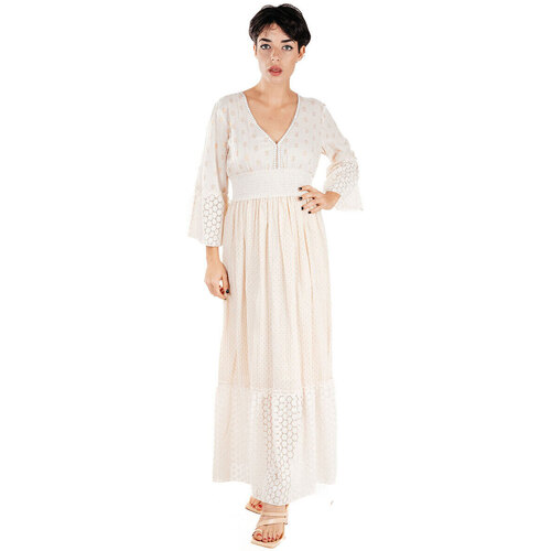 tekstylia Damskie Sukienki długie Isla Bonita By Sigris Długa Sukienka Midi Kaki