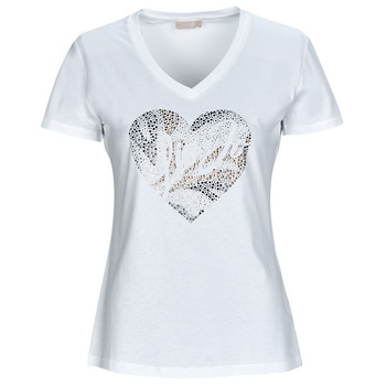 tekstylia Damskie T-shirty z krótkim rękawem Liu Jo WF3080 Biały