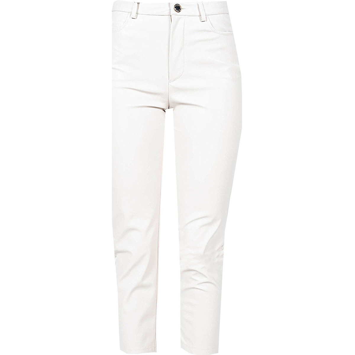 tekstylia Damskie Spodnie Pinko 1G15ZV 7105 | Susan 14 Skinny Biały