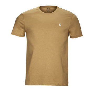 tekstylia Męskie T-shirty z krótkim rękawem Polo Ralph Lauren T-SHIRT AJUSTE EN COTON Beżowy