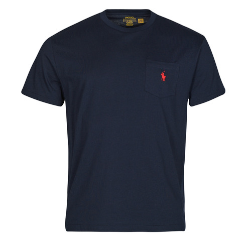 tekstylia Męskie T-shirty z krótkim rękawem Polo Ralph Lauren T-SHIRT AJUSTE EN COTON Marine