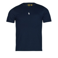 tekstylia Męskie T-shirty z krótkim rękawem Polo Ralph Lauren T-SHIRT AJUSTE EN COTON LOGO CENTRAL Marine / Navy