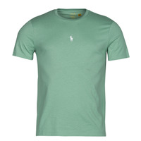 tekstylia Męskie T-shirty z krótkim rękawem Polo Ralph Lauren T-SHIRT AJUSTE EN COTON LOGO CENTRAL Kaki / Zielony