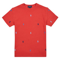 tekstylia Dziecko T-shirty z krótkim rękawem Polo Ralph Lauren SS CN-KNIT SHIRTS-T-SHIRT Czerwony