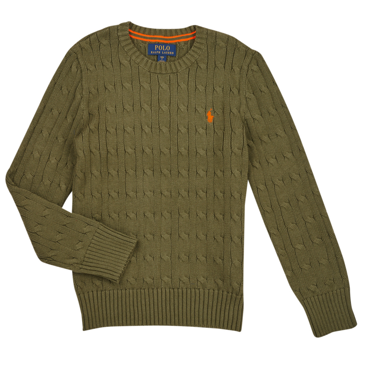 tekstylia Dziecko Swetry Polo Ralph Lauren LS CABLE CN-TOPS-SWEATER Kaki