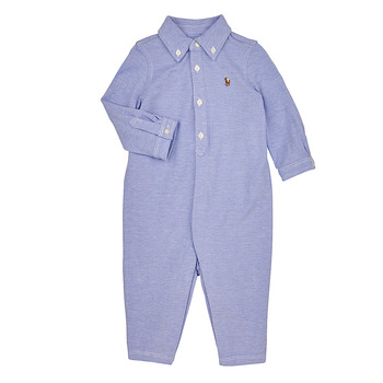 tekstylia Chłopiec Piżama / koszula nocna Polo Ralph Lauren SOLID CVRALL-ONE PIECE-COVERALL Niebieski / Ciel