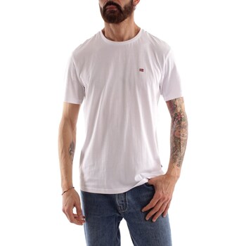tekstylia Męskie T-shirty z krótkim rękawem Napapijri NP0A4H8D Biały