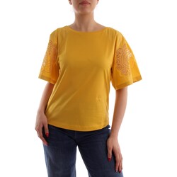 tekstylia Damskie T-shirty z krótkim rękawem Max Mara ARMENIA Żółty
